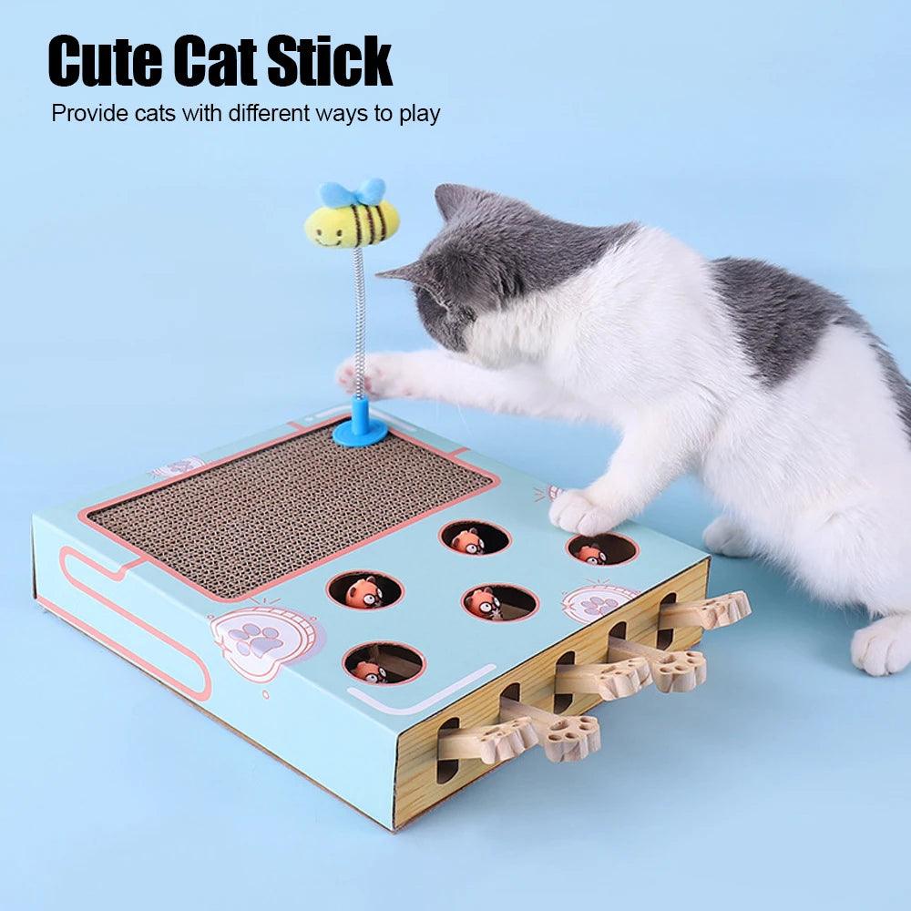 3-in-1 Interactive Cat Toy with Scratcher Maze - MR. GIFT
