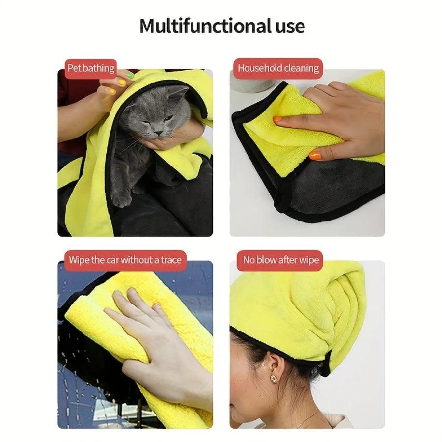 Microfiber Dog Bathrobe Towel | Absorbent Wiping Cloth - MR. GIFT