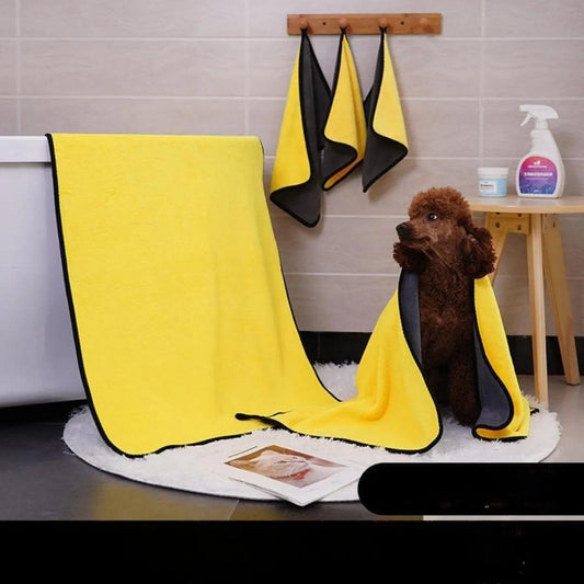 Microfiber Dog Bathrobe Towel | Absorbent Wiping Cloth - MR. GIFT