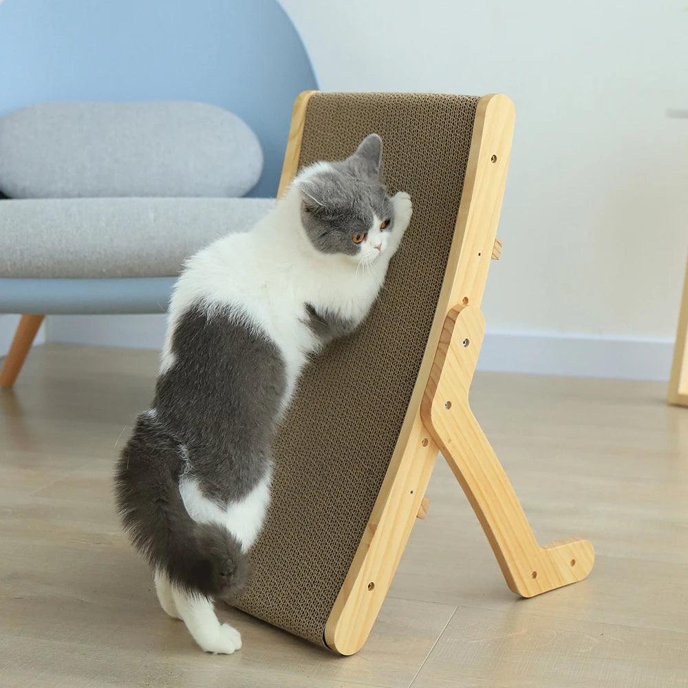 Wooden Cat Scratcher Board and Scratching Bed - MR. GIFT