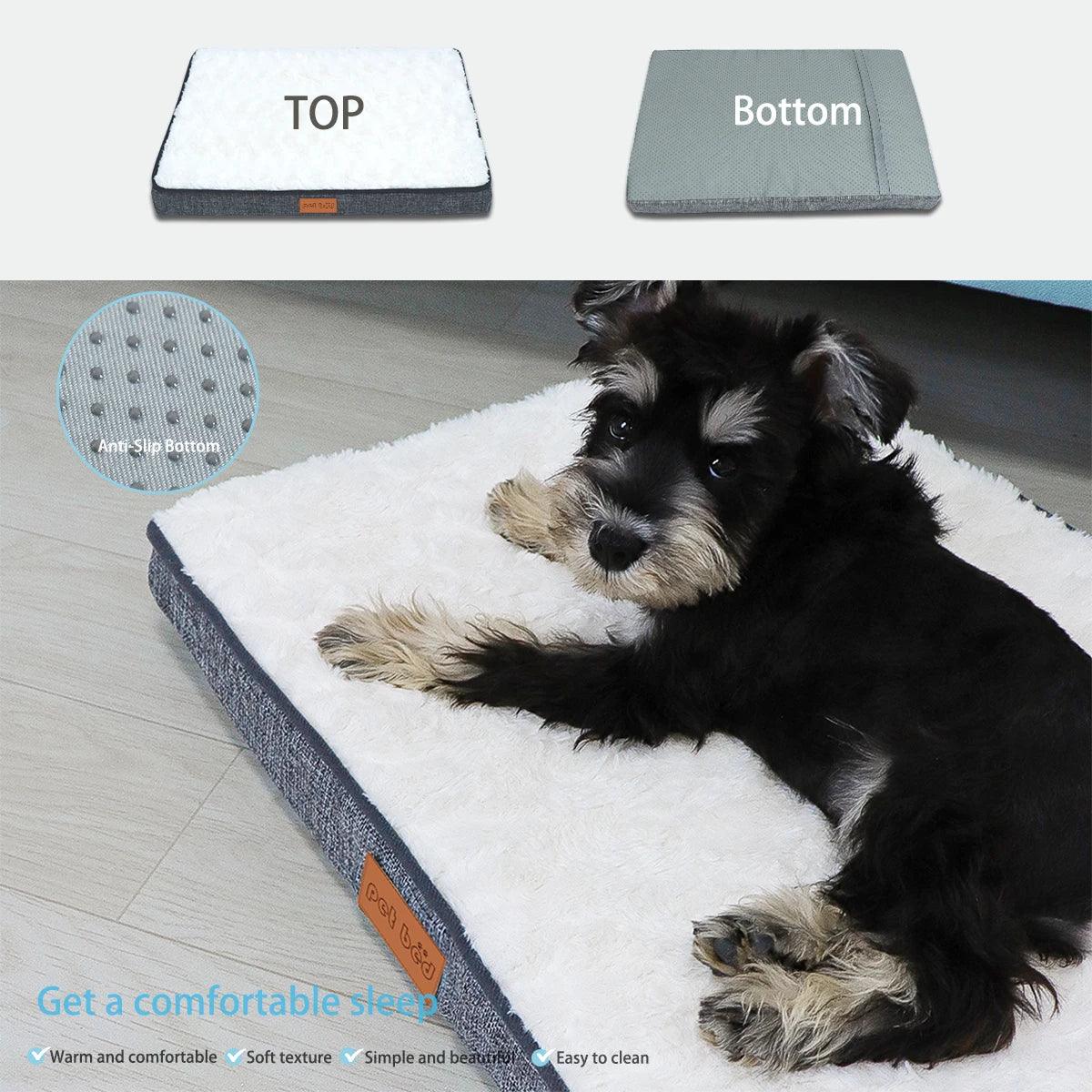 Memory Foam Orthopedic Dog Bed with Faux Fur Cover - MR. GIFT