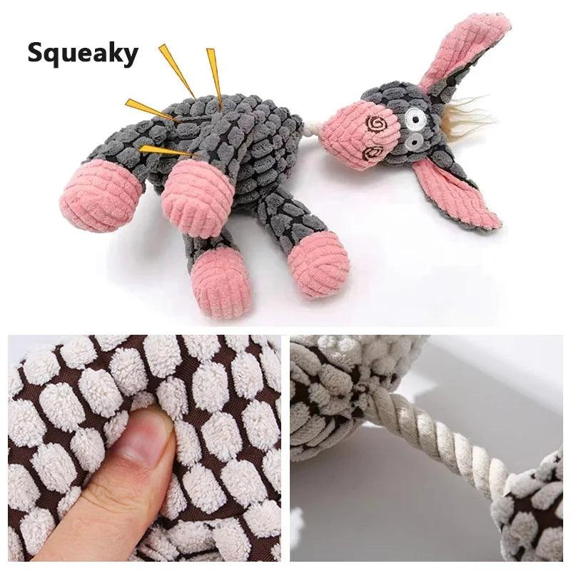 Plush Corduroy Squeaky Dog Toy - MR. GIFT