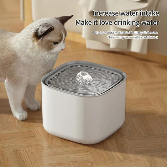 Clean & Cool Waters for Cats: Auto Recirculate Filtered Fountain in Large Size - MR. GIFT