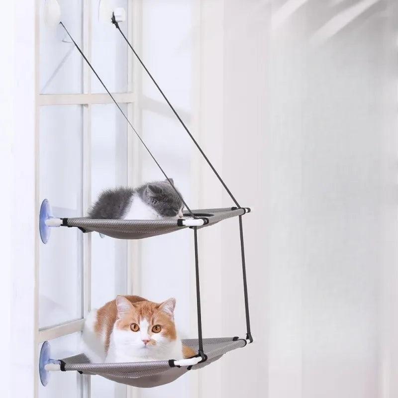 Double-Decker Cat Hammock with Suction Cup - MR. GIFT