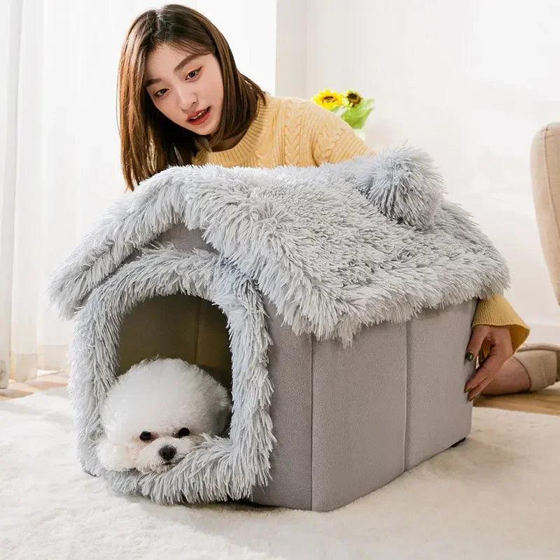 Foldable Warm Kennel Bed for Dogs & Cats - MR. GIFT