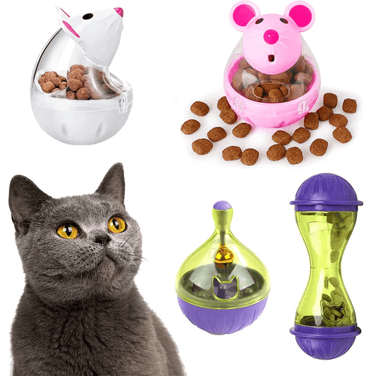 Interactive Cat Food Tumbler and Treat Dispenser Toy - MR. GIFT