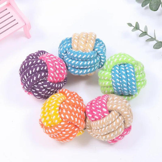 Cotton Rope Chew Ball for Dogs | Toothbrush Toy - MR. GIFT
