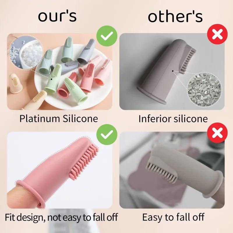 Super Soft Silicone Pet Finger Toothbrush for Teeth Cleaning - MR. GIFT