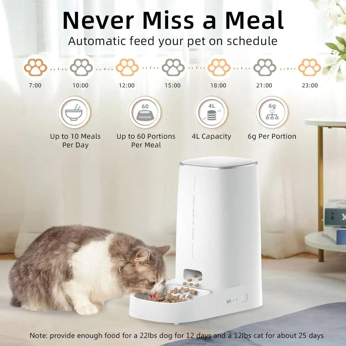 Smart WiFi Automatic Cat Feeder - MR. GIFT