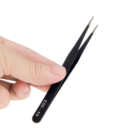 ESD Anti-Static Precision Curved Stainless Steel Tweezers - MR. GIFT