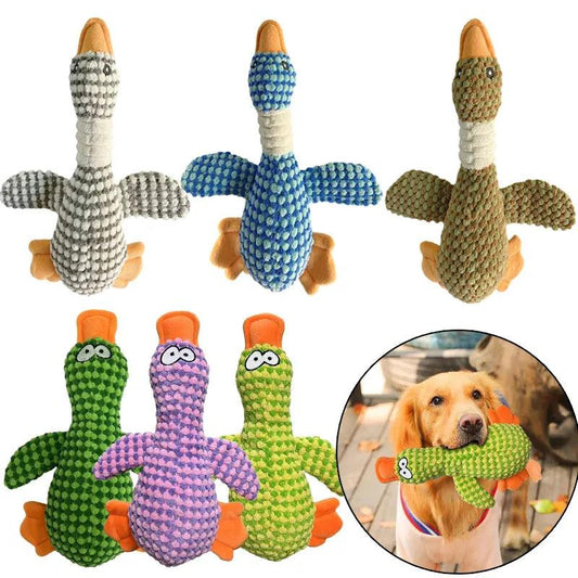 Duck Squeak Plush Toy for Dogs with Teeth Cleaning - MR. GIFT