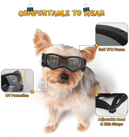 Pup-er Protection: Small Breed Dog Goggles with UV Shielding - MR. GIFT