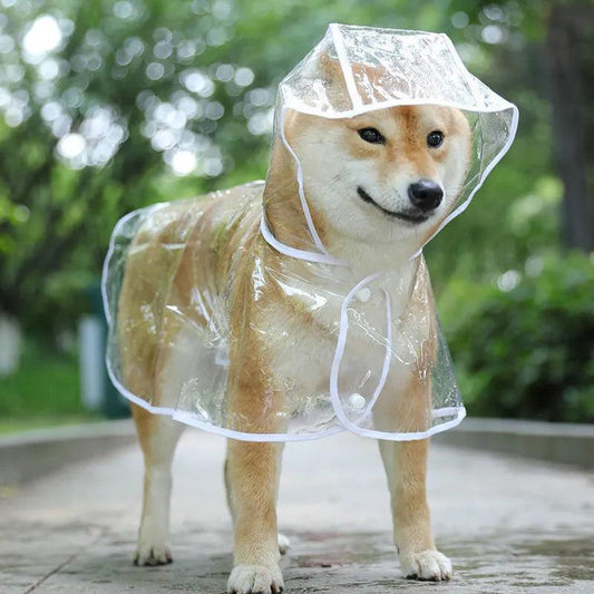 Transparent Hooded Dog Raincoat - MR. GIFT