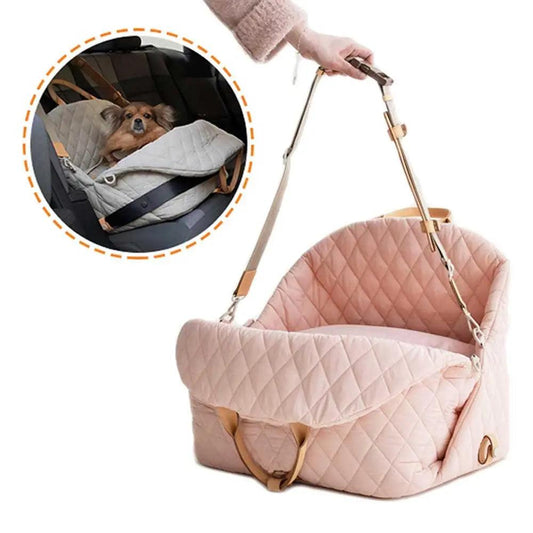 Luxury Dog Carrier Handbag with Seat Belt - MR. GIFT