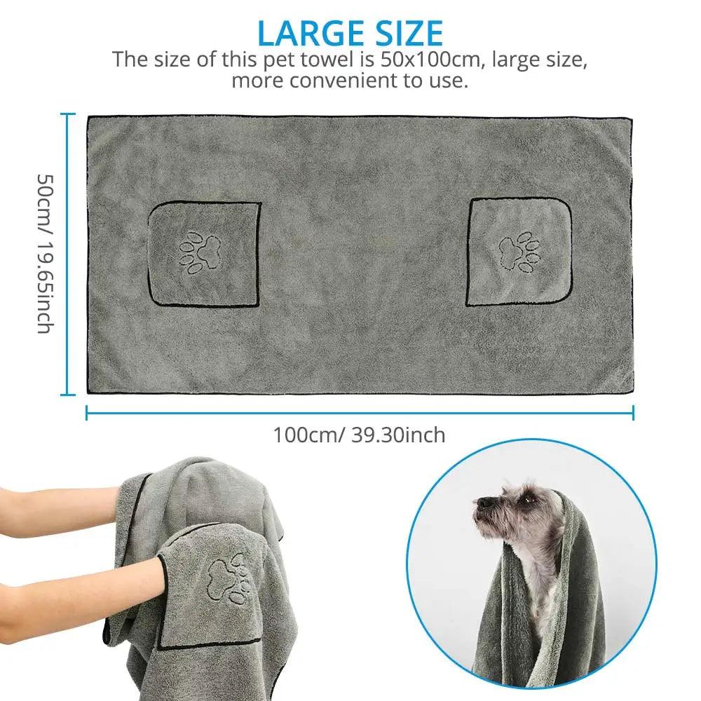 Super Absorbent Microfiber Pet Bathrobe Towel - MR. GIFT