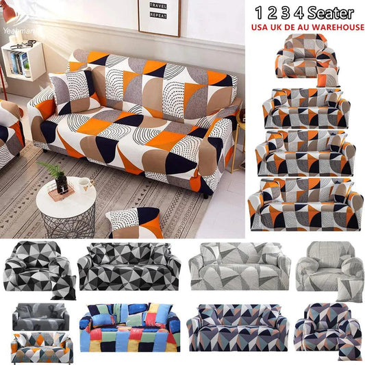 Solid Color Elastic L-Shape Sofa Covers - MR. GIFT