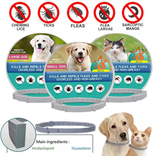 8-Month Flea & Tick Protection Collar for Pets - MR. GIFT