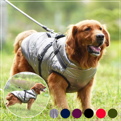 Winter Warm Dog Jacket with Harness for All Sizes - MR. GIFT