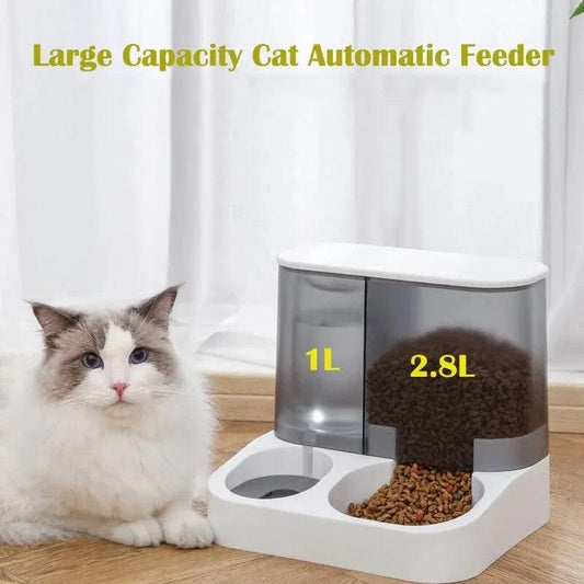 Large Capacity Automatic Cat Food & Water Dispenser - MR. GIFT