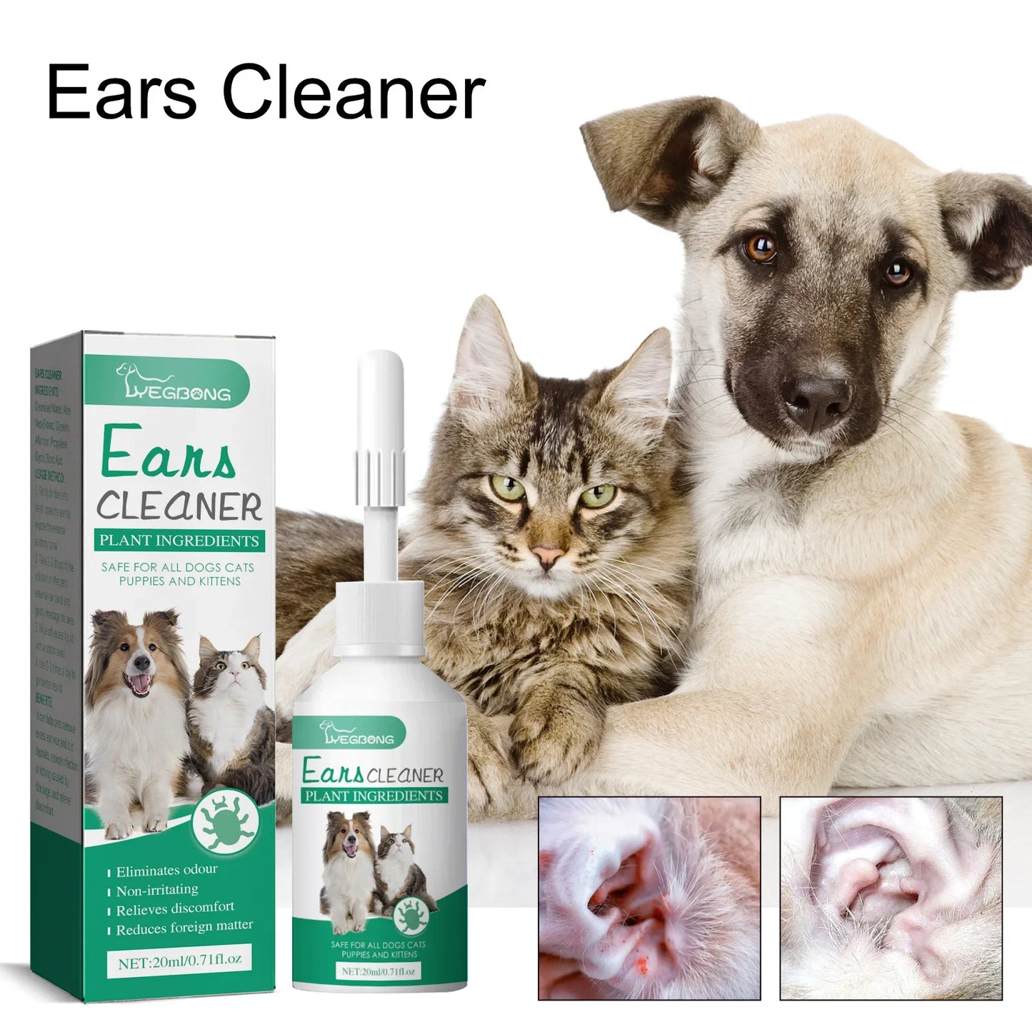 Pet Ear Cleaner for Infections & Itch Relief