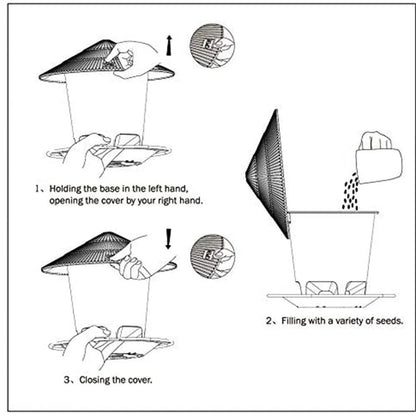 Automatic Bird Feeder | Outdoor Hanging Nut Dispenser - MR. GIFT