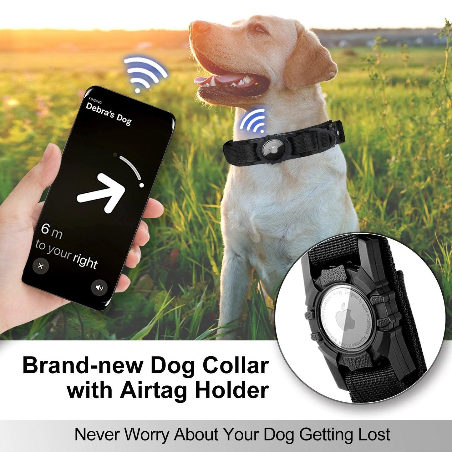 Stay Connected to Your Pup Anywhere, Anytime, with the AirTag Handle Collar - MR. GIFT