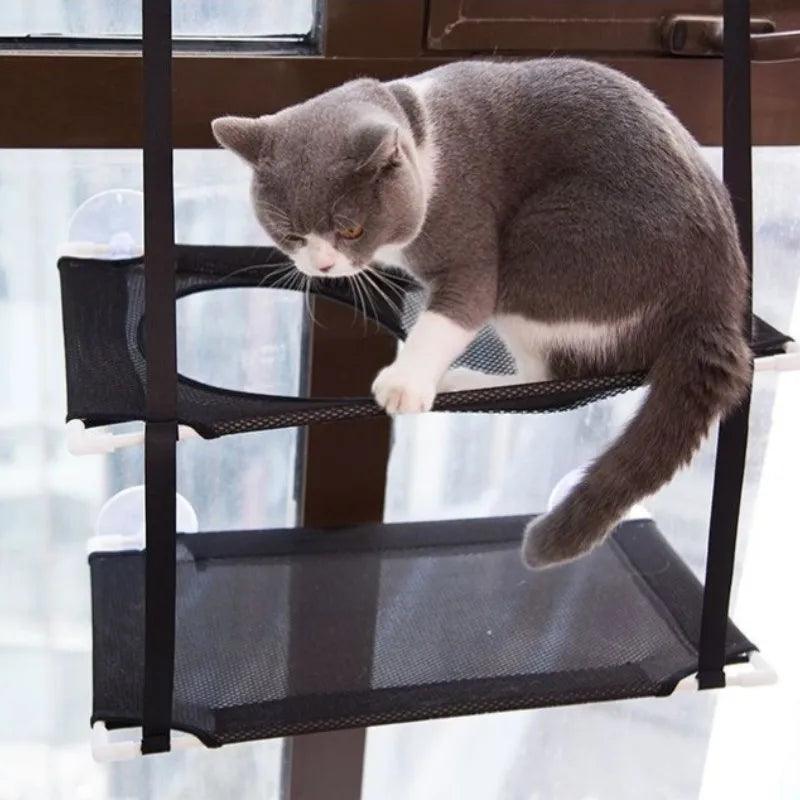 Double-Decker Cat Hammock with Suction Cup - MR. GIFT