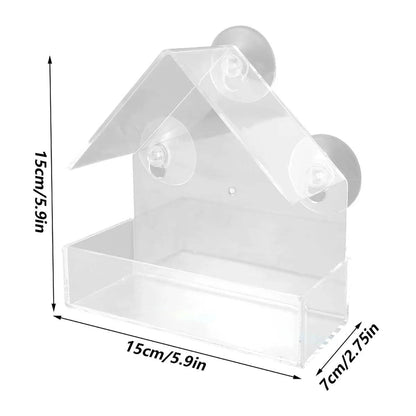 Window Bird Feeder with Removable Tray - MR. GIFT
