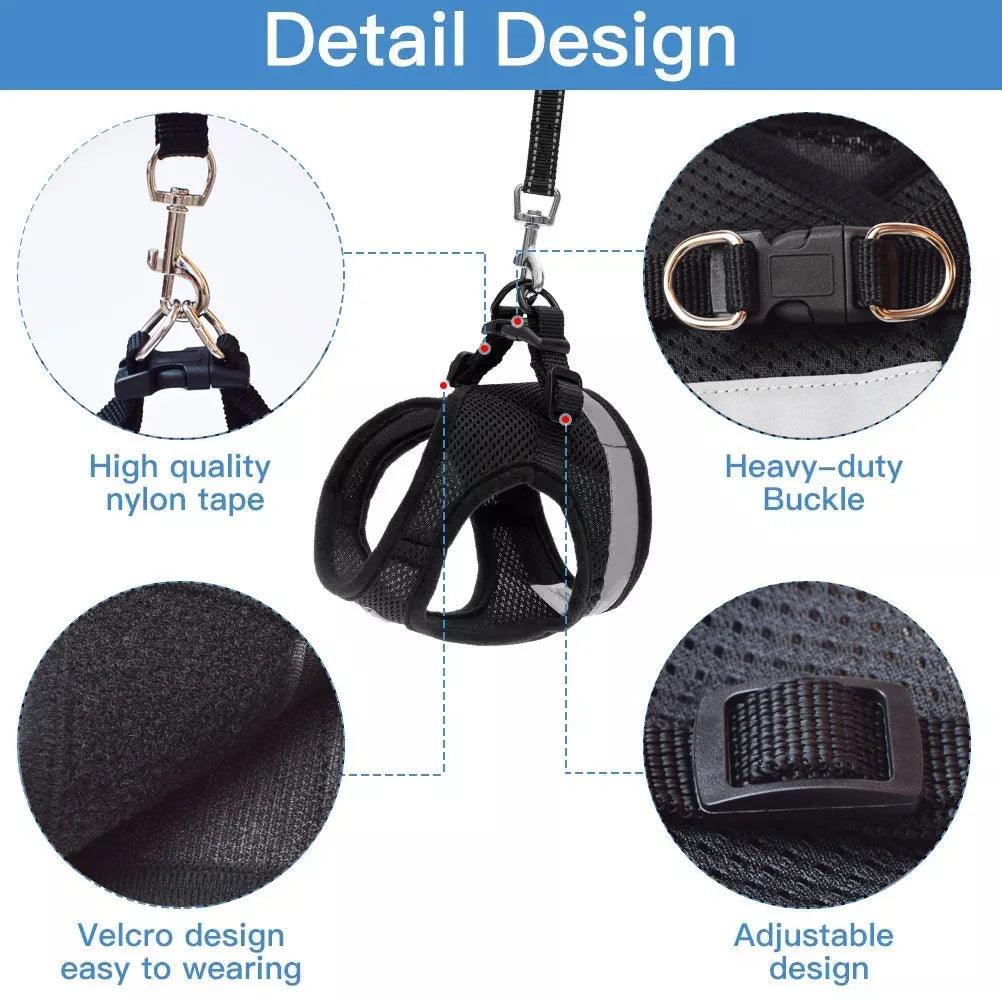 Escape-Proof Reflective Cat Harness with Leash for Breathable Control - MR. GIFT