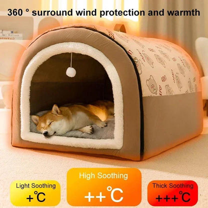 Warm Winter Kennel | Washable Dog House Bed for Large Dogs - MR. GIFT