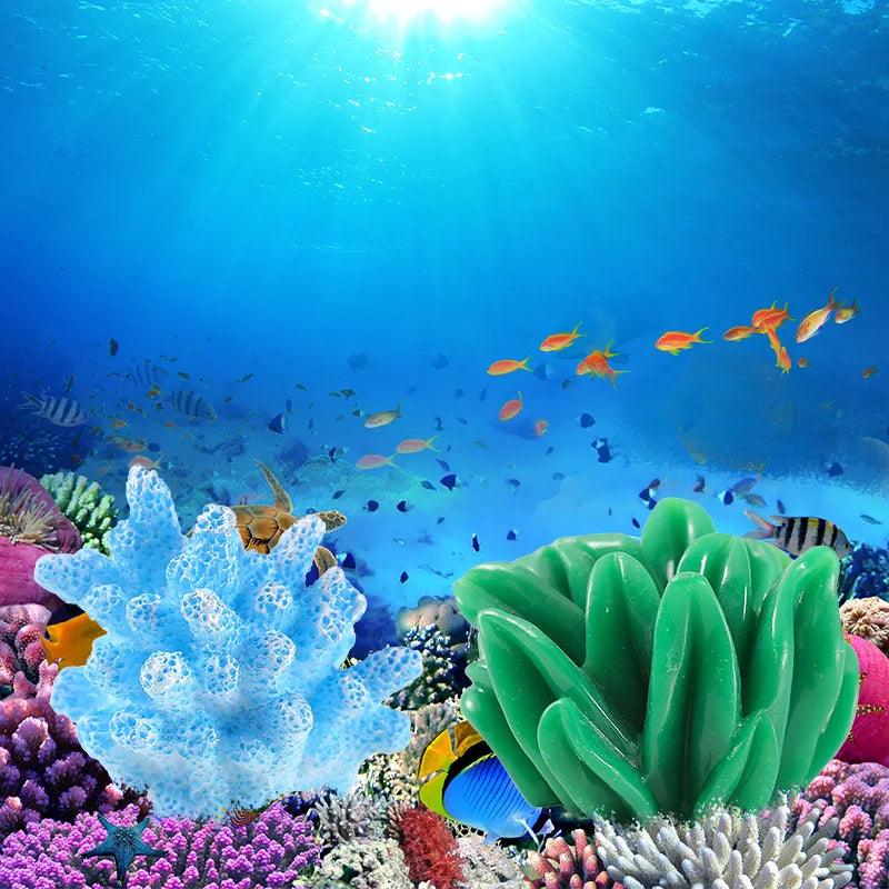 Colorful Artificial Coral Aquarium Resin Ornaments Decor - MR. GIFT