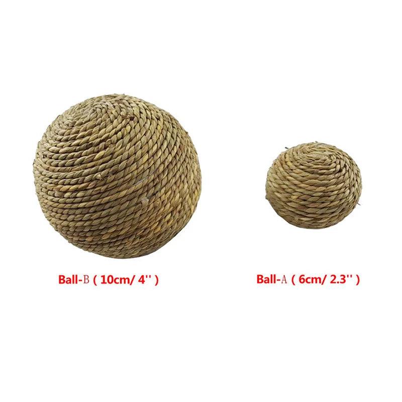 Natural Grass Ball Chew Toy for Small Pets - MR. GIFT