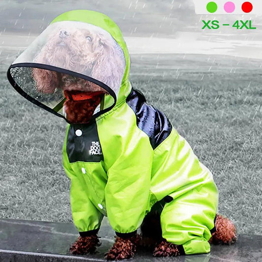 Dog Face Waterproof Raincoat Jumpsuit for Dogs - MR. GIFT