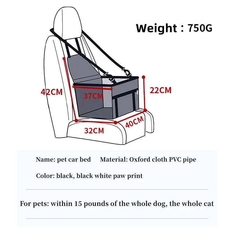 Waterproof Pet Car Carrier Seat | Folding Hammock - MR. GIFT