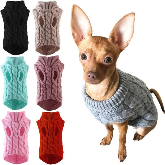 Warm Turtleneck Sweater for Small Dogs and Cats - MR. GIFT