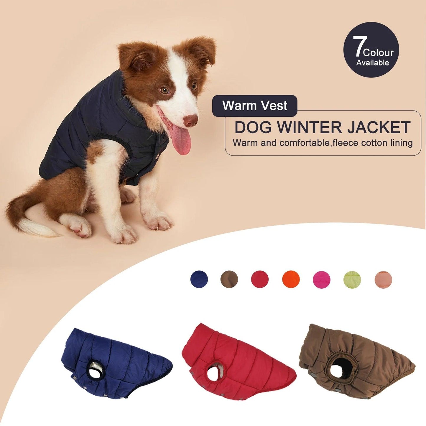 Winter Warm Dog Jacket with Fleece Lining - MR. GIFT