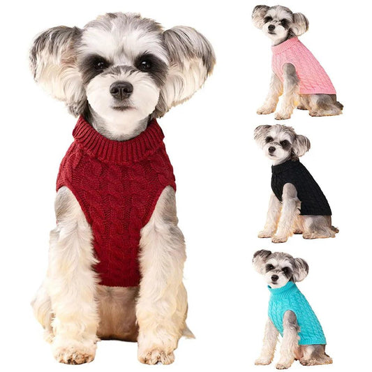 Warm Turtleneck Sweater for Small Dogs - MR. GIFT