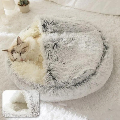 Soft Plush 2-in-1 Pet Bed with Cover - MR. GIFT