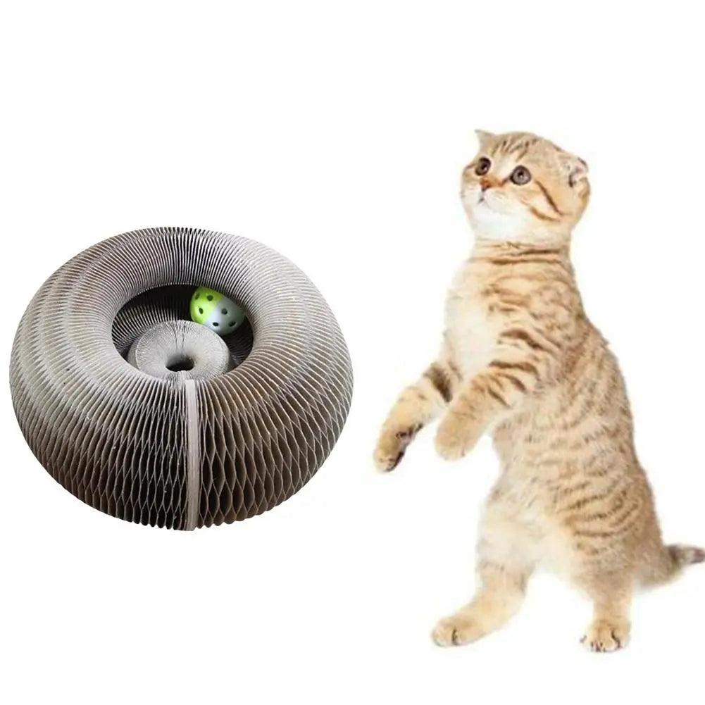 Foldable Cat Scratch Board with Bell - MR. GIFT