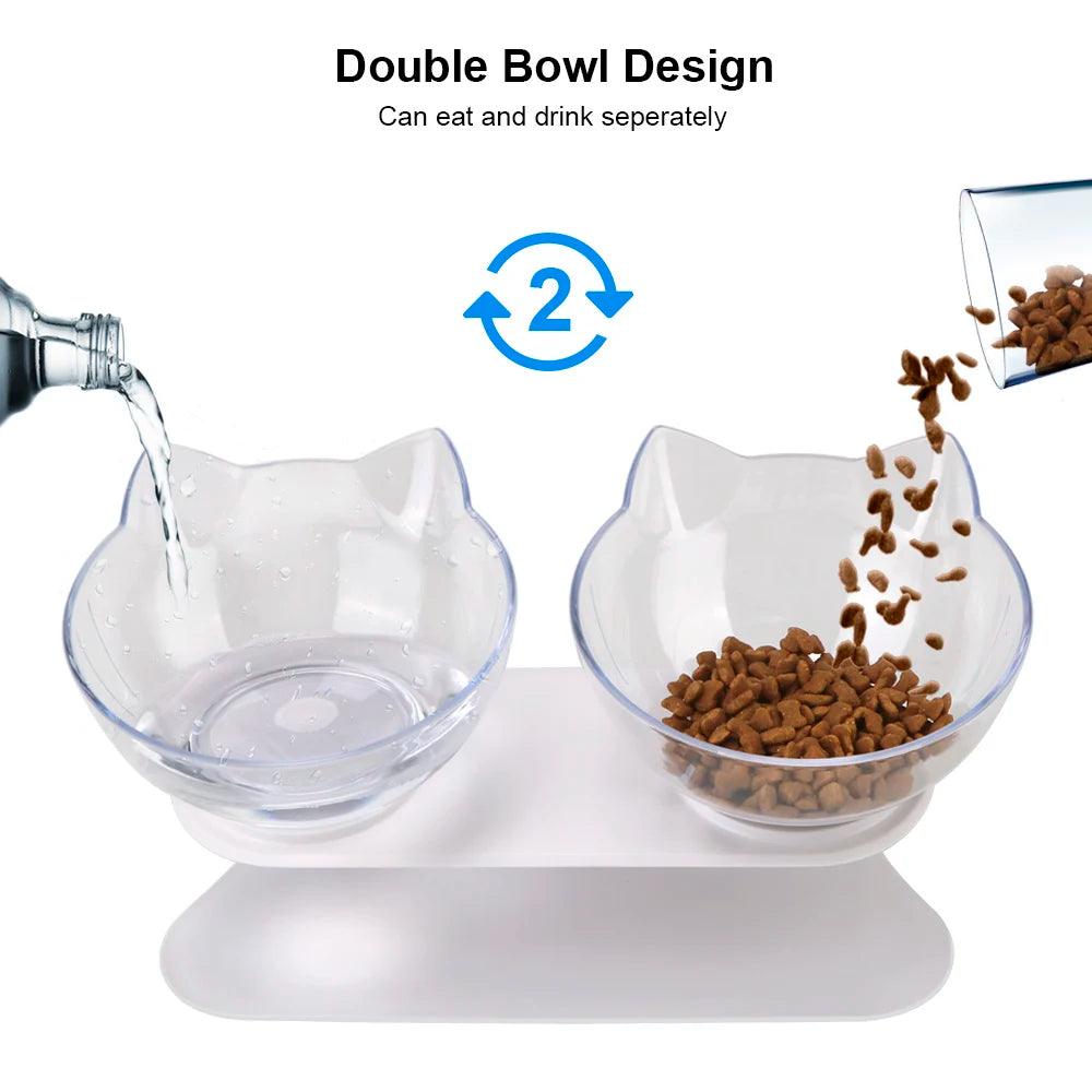 Non-Slip Double Pet Bowl | Food & Water Feeder - MR. GIFT