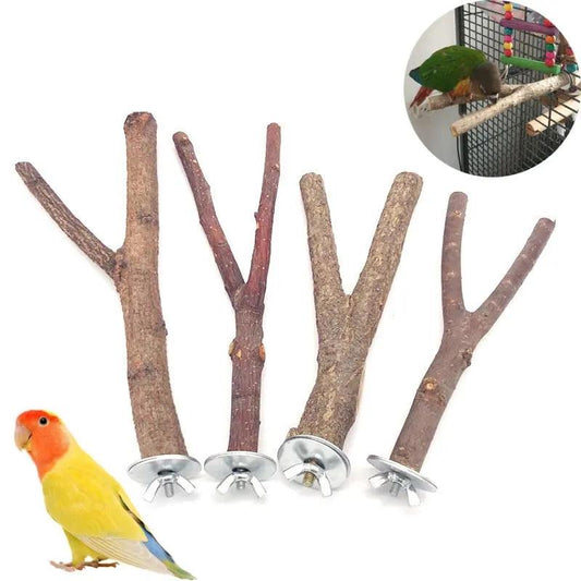 Natural Wood Parrot Perch Branch Pet Accessories - MR. GIFT