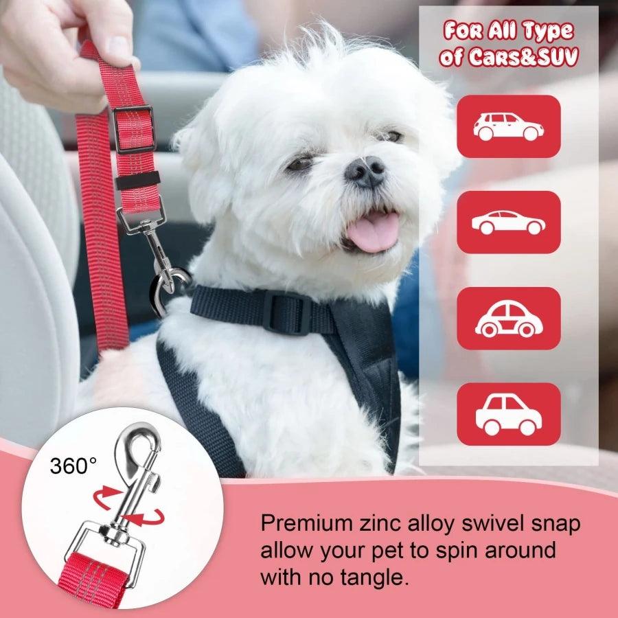 Reflective Safety Car Seat Belt Dog Leash - MR. GIFT