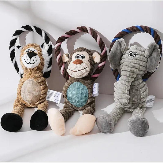 Bite-Resistant Plush Animal Chew Toys for Dogs - MR. GIFT