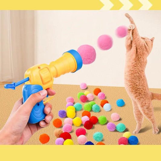 Pom Pom Cat Ball Launcher Set - MR. GIFT