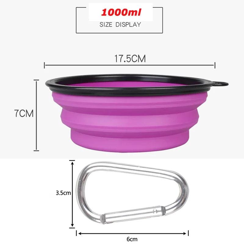 Travel Buddy's Best Friend: 1000ml Collapsible Dog Food Bowl - MR. GIFT